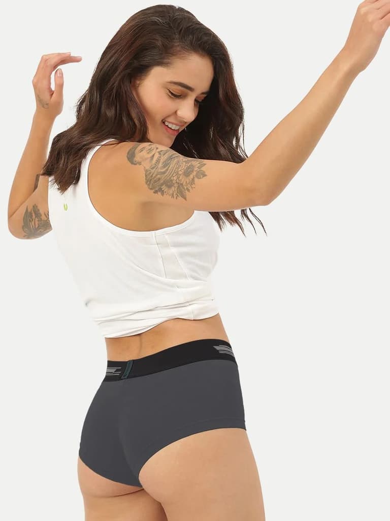 Women's Micro Modal Solid Waistband Boxer Brief With Cult Waistband (Pack of 5) — photo 4