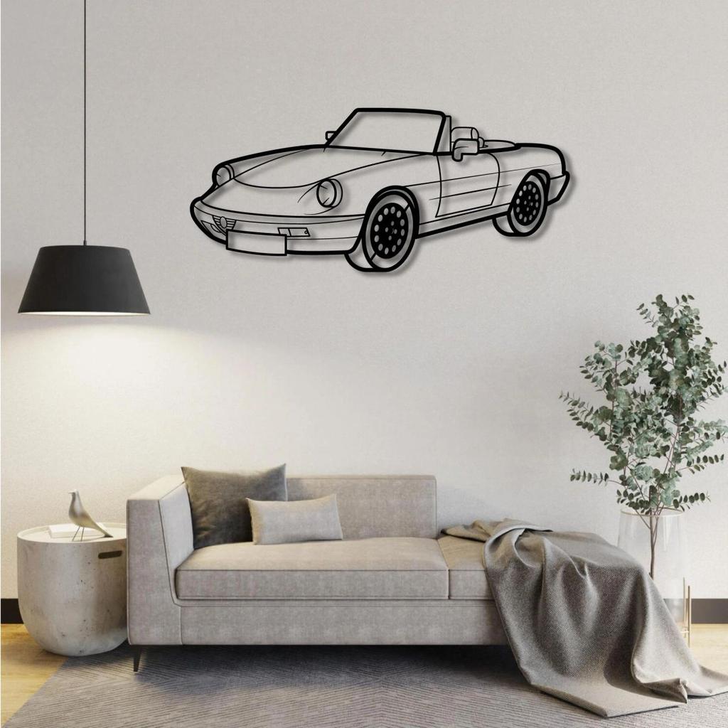 ALFA ROMEO DUETTO SPIDER SERIES 2 1966 PERSPECTIVE METAL WALL ART — photo 2