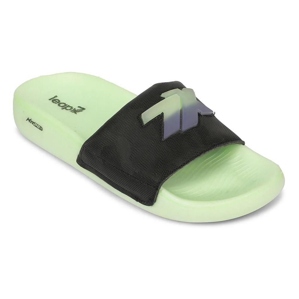 Leap7X NITWALK-L2 Women's Black Casual Slip-on Slippers - Nitro Sole with Colorblock Design