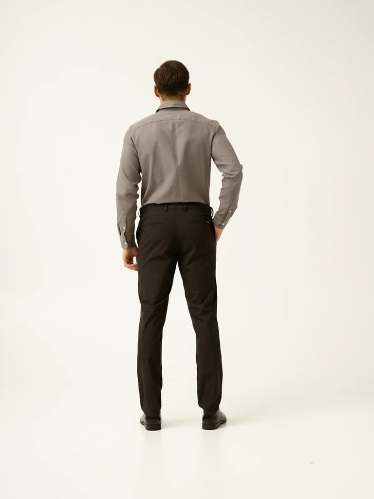 Submarine Black Checks Formal Pants