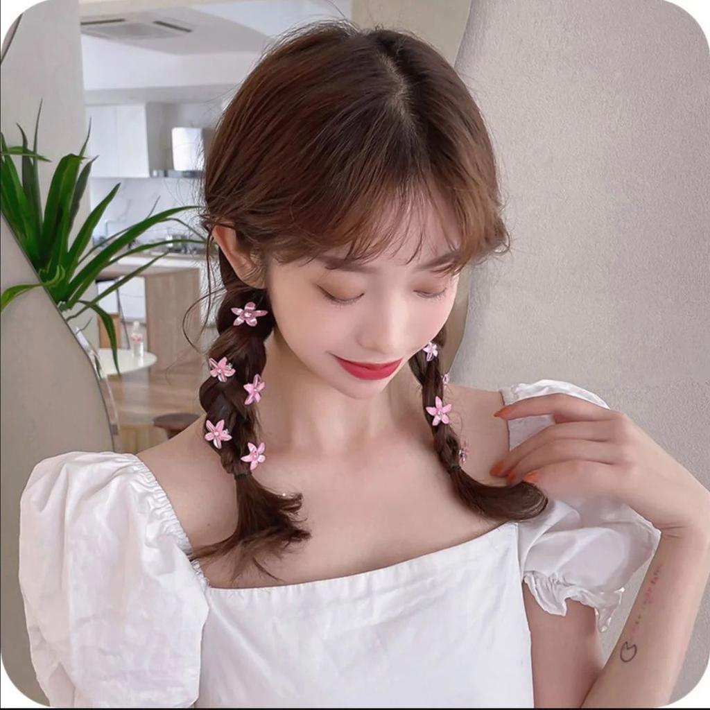Starry Petal Hair Clips – Set of 10 Floral Mini Hair Pins for Kids — photo 2
