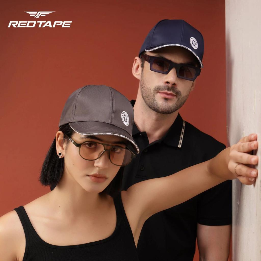 Unisex Blue Solid Polyester Baseball Cap with Adjustable Strap — photo 3