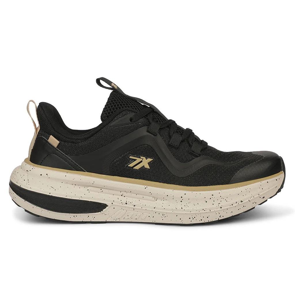 Leap7X ZQ-WFM-07 Black Sports Non Lacing Walking Shoes for Men by Liberty