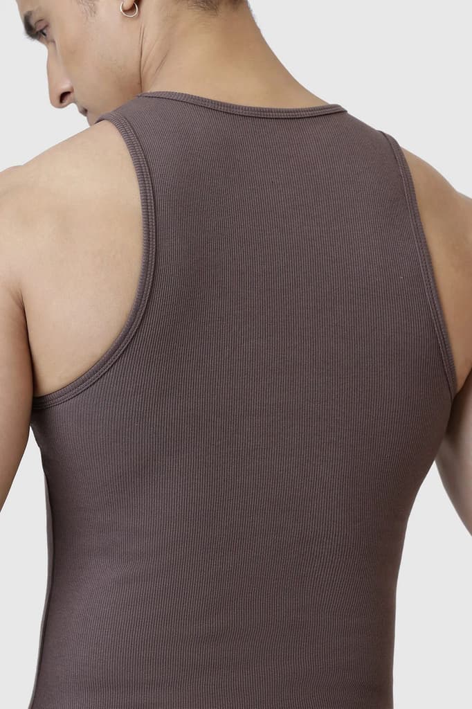 Ribbed Tank Brown — photo 5