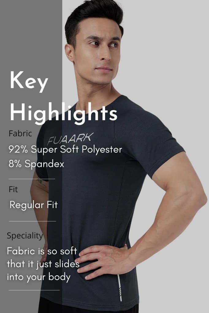 Aura Textured T-shirt Graphite — photo 6