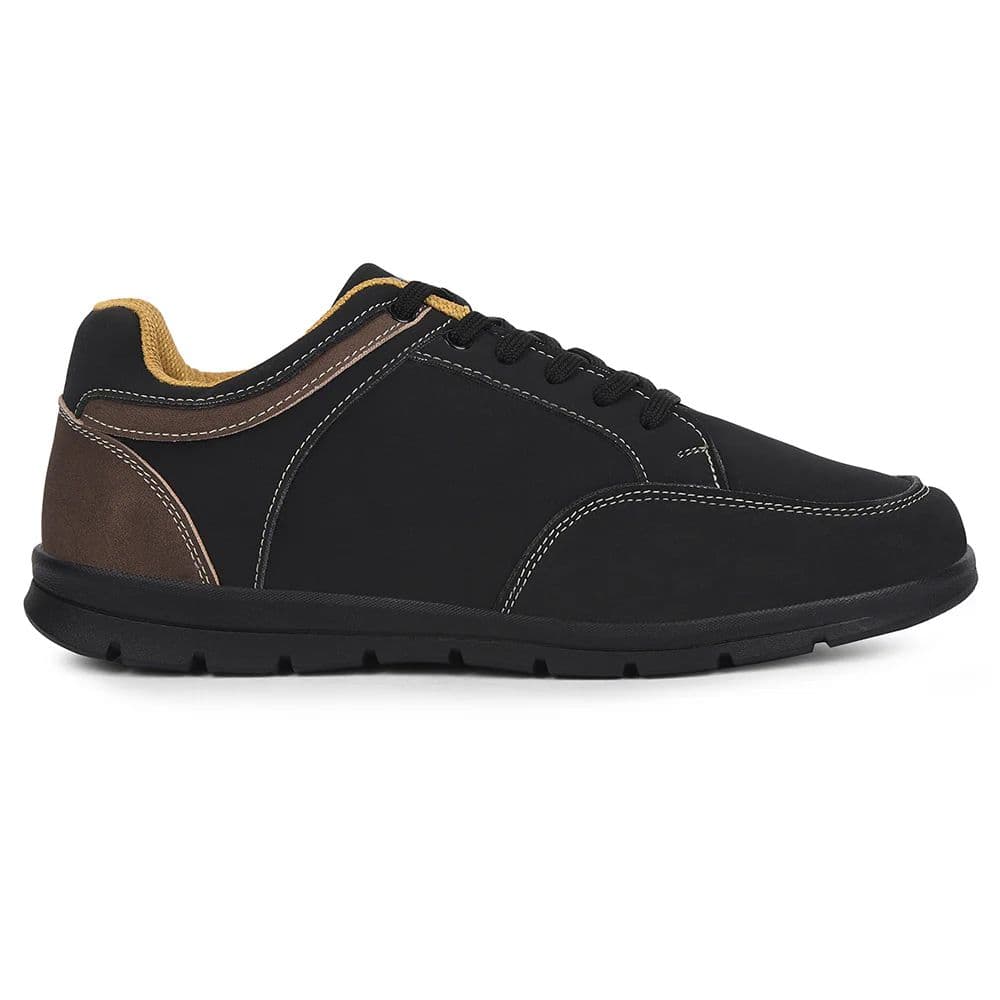 Leap7x Black Casual Lacing Sneakers For Men FRINKS-1E By Liberty — photo 2