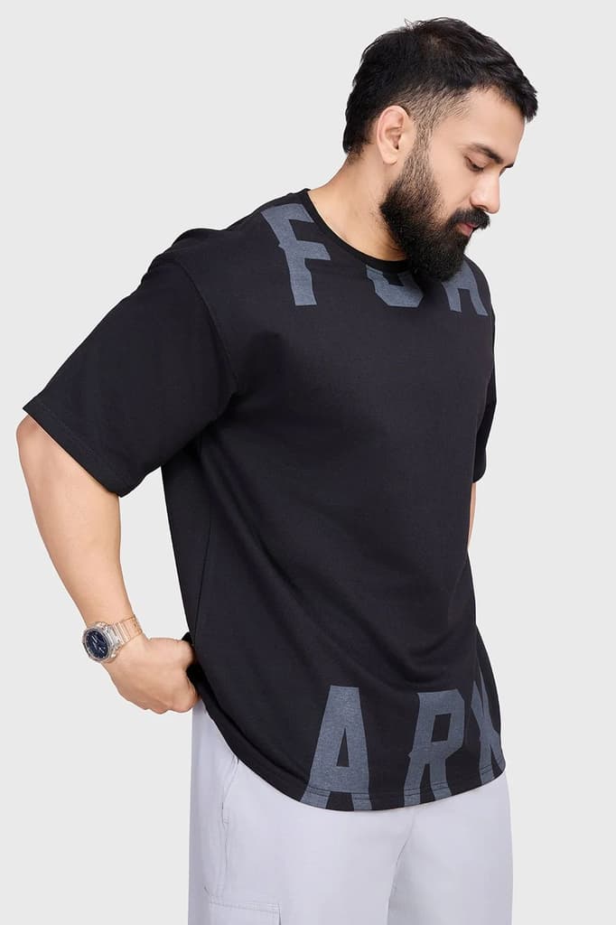 Refined Oversized T-shirt Black — XS