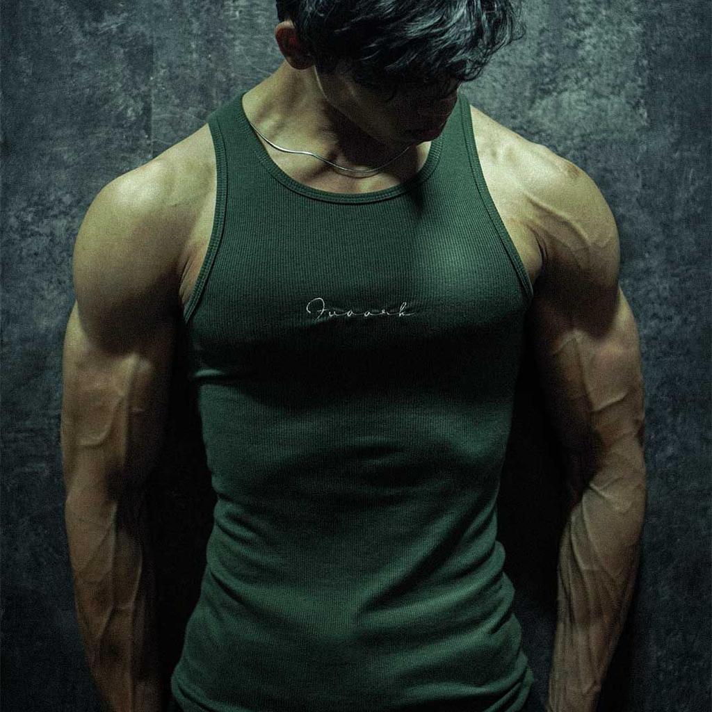 Ribbed Tank Olive