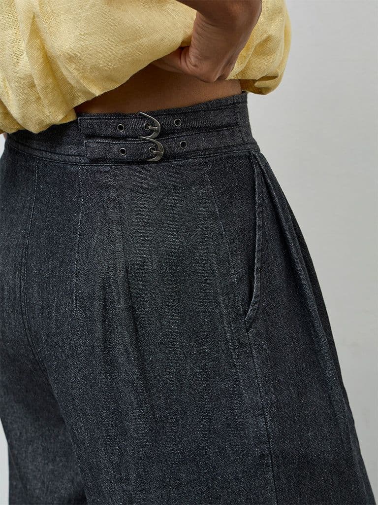 LOV Dark Charcoal Wide-Leg High-Rise Jeans — photo 3