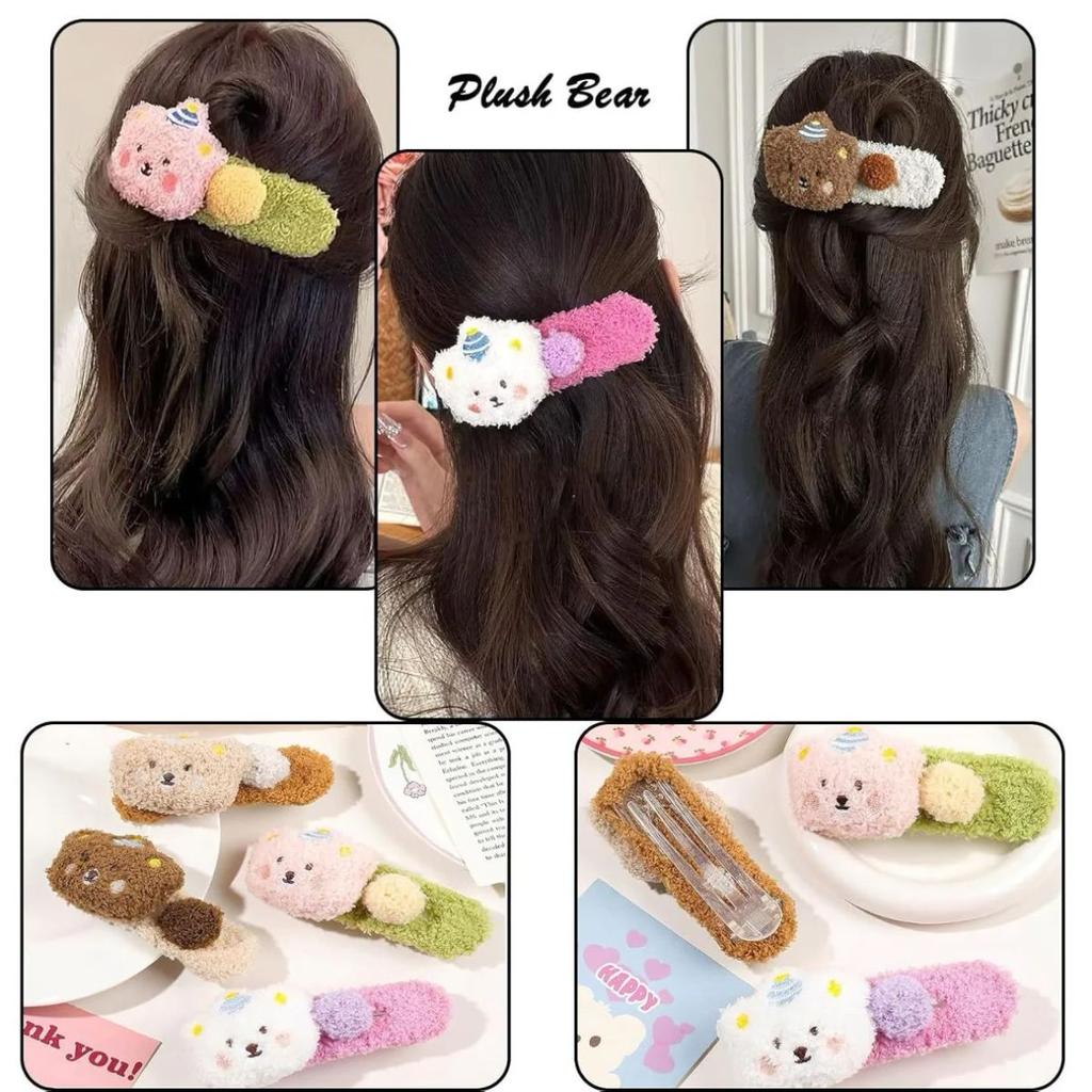Cute Plush Cartoon Hair Clip For Girls — photo 3