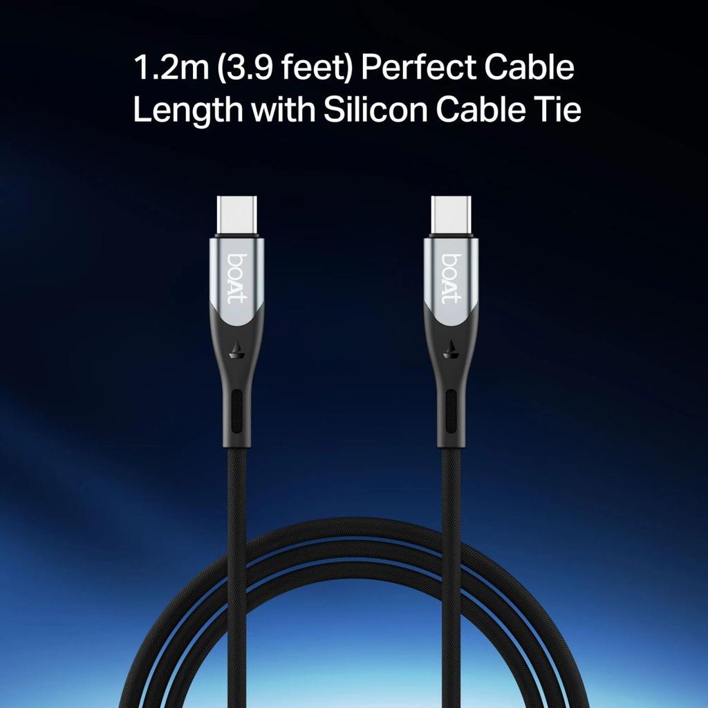 boAt Type C to C 100W Cable | Fast Charging Cable with 100W Output, 480 Mbps Data Sync & Nylon Braided Skin — photo 2
