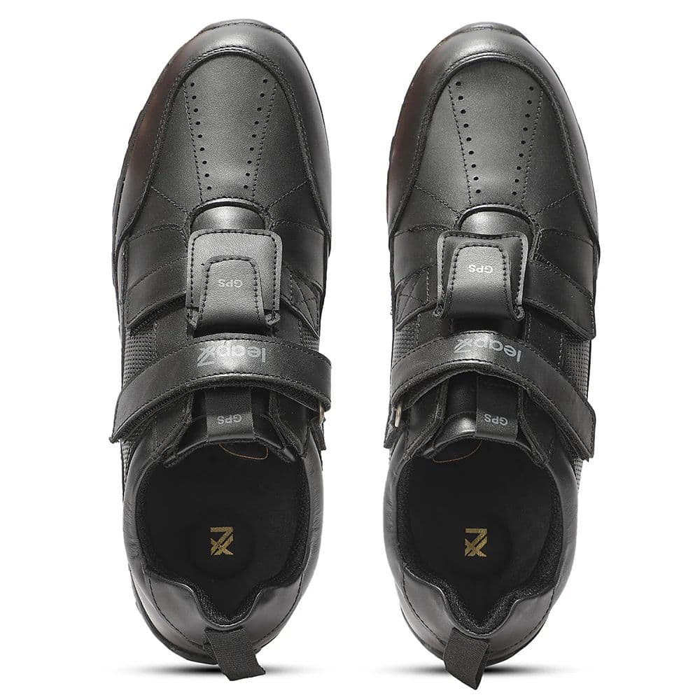 Leap7X SCL-RACEG Kids' Black School Shoes - SCHOOL PROTRACKTER with Built-in GPS Tracker — photo 10