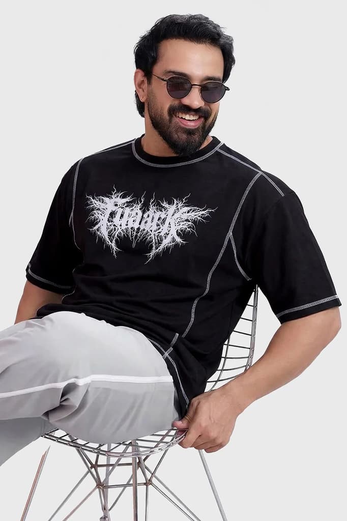 Primal Code Oversized T-shirt Black — photo 4
