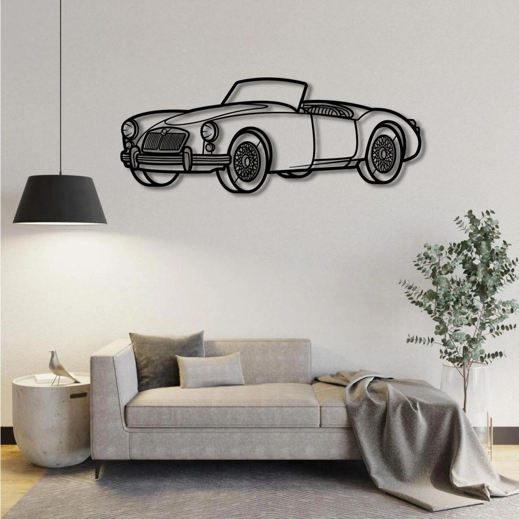 MG A 1500 ROADSTER 1956 PERSPECTIVE METAL WALL ART — photo 2