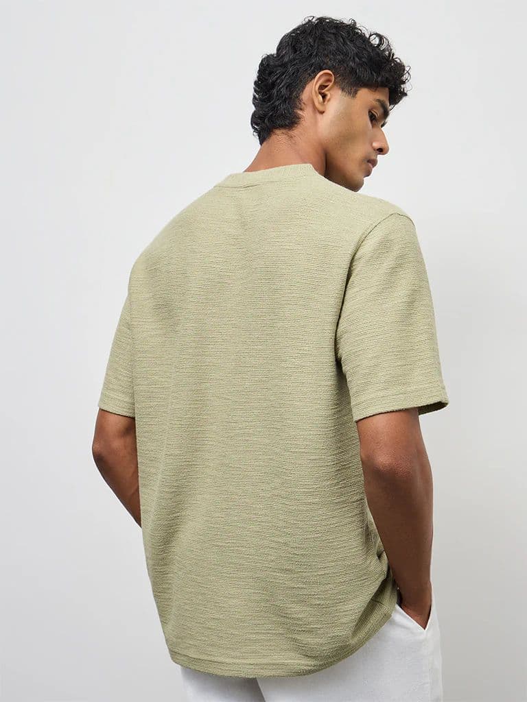 ETA Sage Textured Relaxed-Fit Cotton-Blend T-Shirt — photo 4
