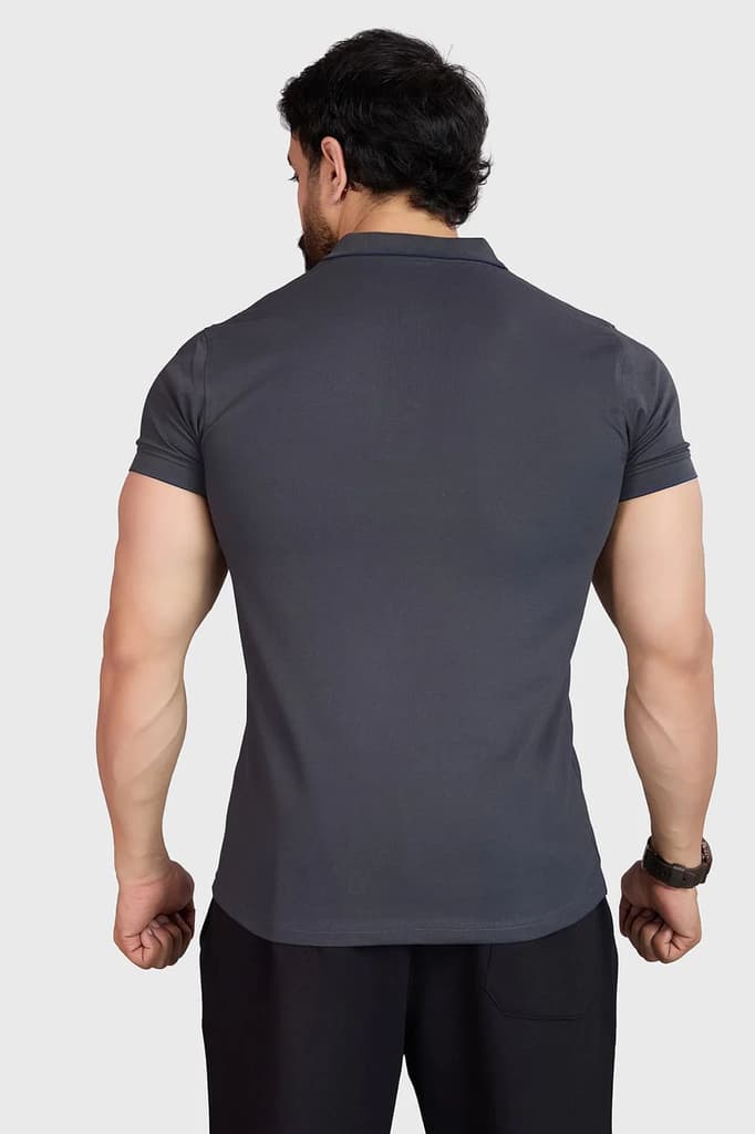 Aura Polo T-shirt Dark Grey — photo 6