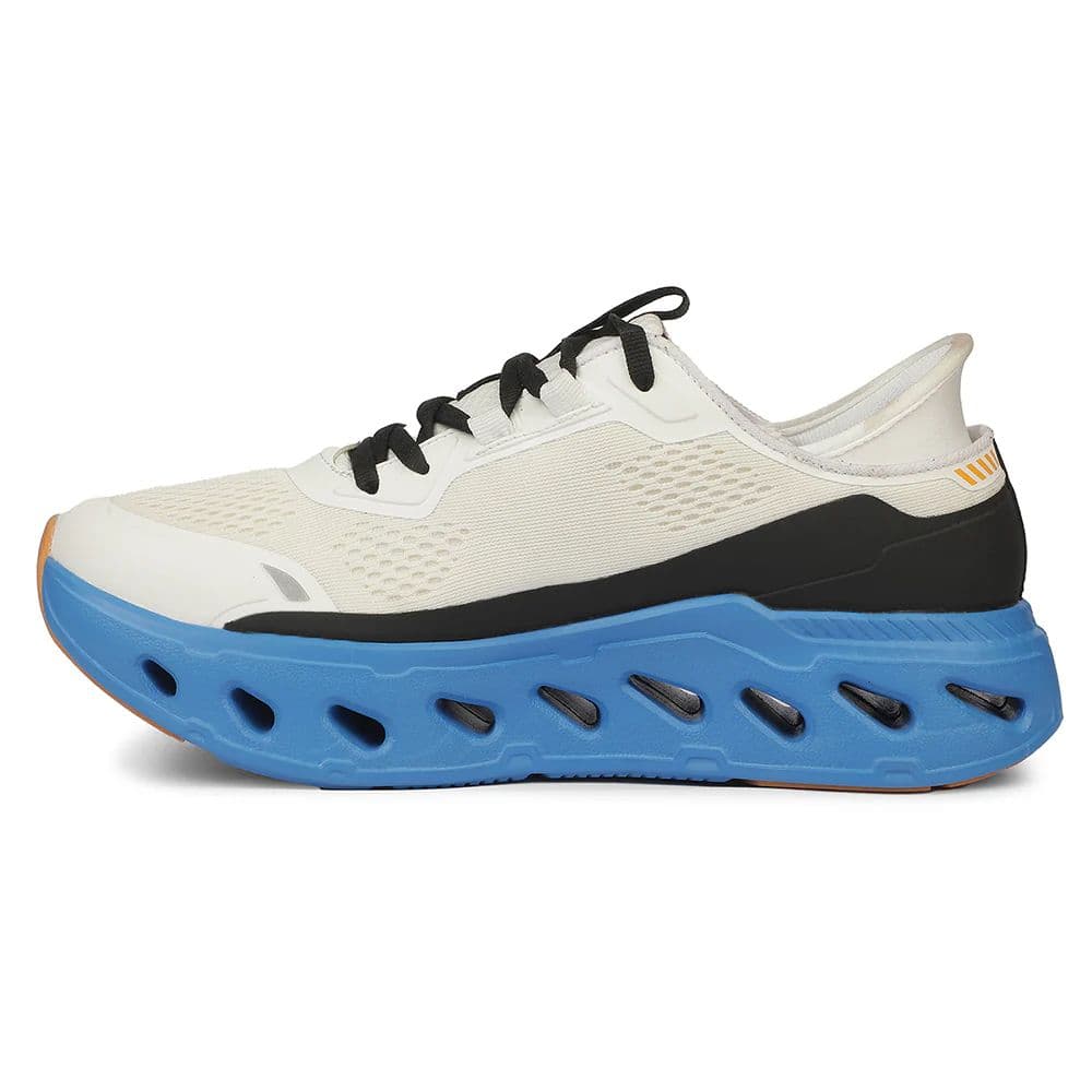 Leap7X ZLP-XM-16 Airflow Outsoles White Sports Lacing Running Shoes for Men by Liberty — photo 5