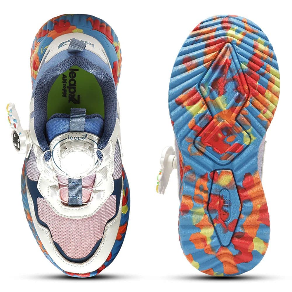 LEAP7X Blue Sports Non Lacing Walking Shoes for Kids NITKID-20 by Liberty — photo 5