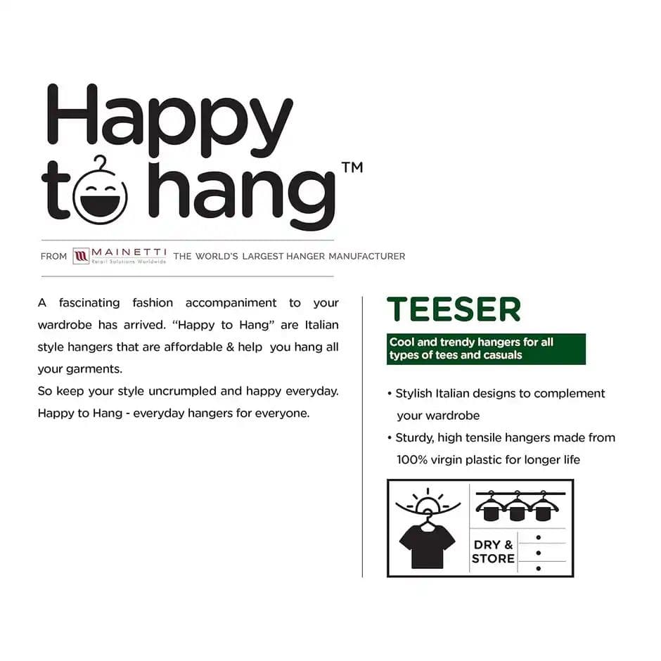 Happytohang Teeser Polypropylene Hanger, Pack Of 6 — photo 2