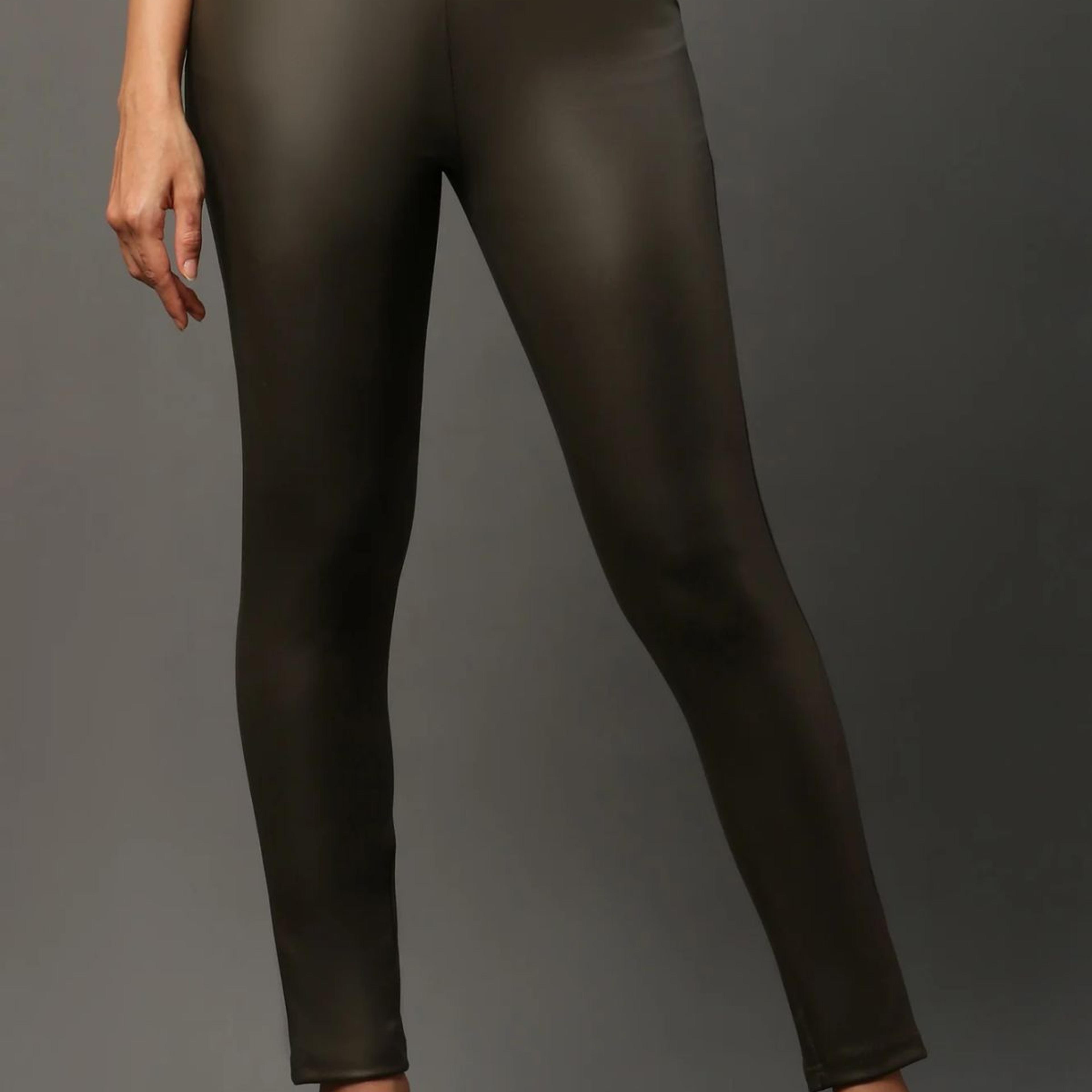 Olive Green Leather Pants