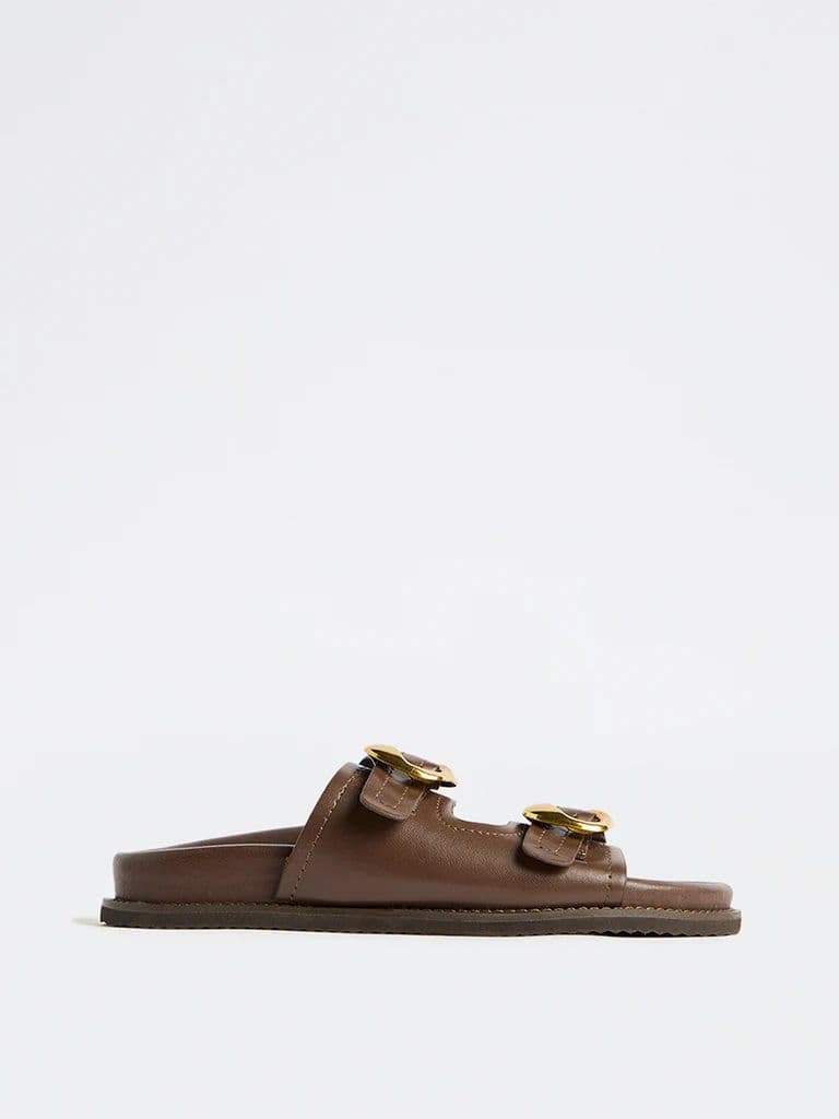 LUNA BLU Brown Buckle-Detailed Sandals — photo 3