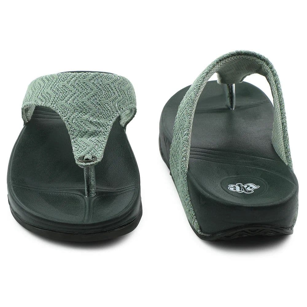 A-HA Green Casual Slipper For Women DIVA-60E By Liberty — photo 6