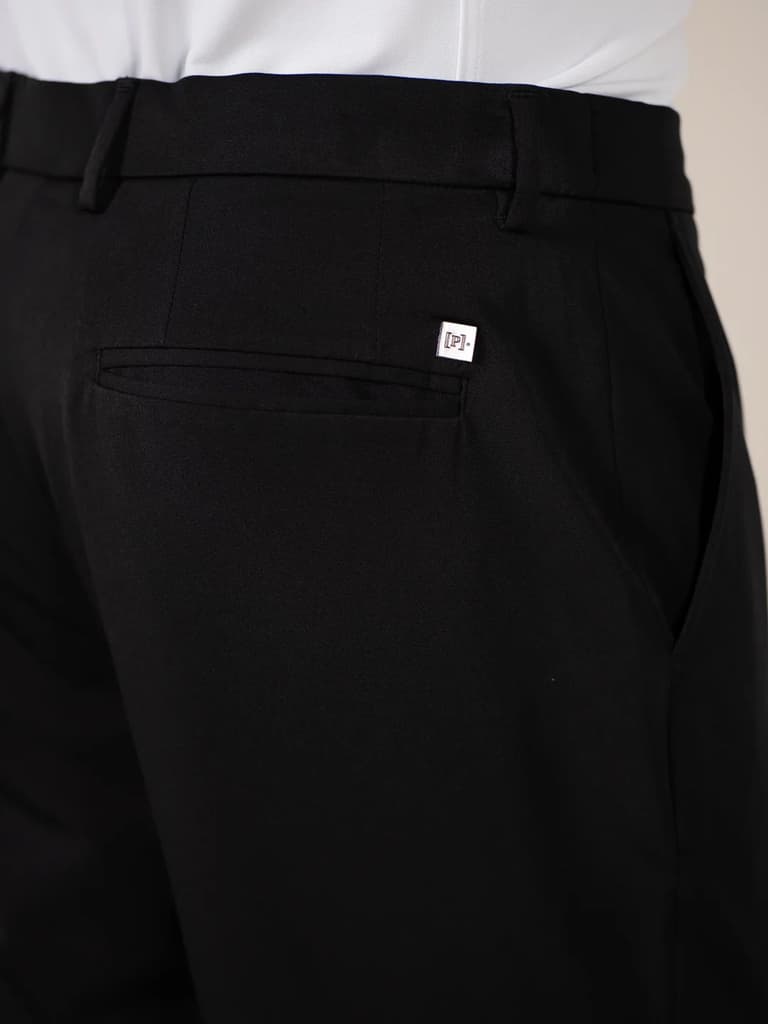 Weekday Black 925 Relaxed Fit Smart Formal Trousers — photo 4