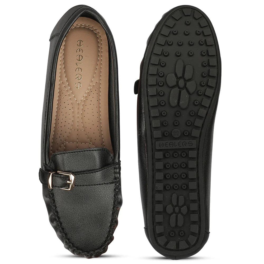 Healers ZQ-FDBL-16 Bellies Black Casual Ballerina Shoes for women by Liberty — photo 4