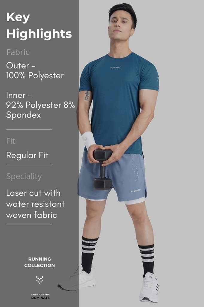 2 in 1 Laser Shorts Raw Steel — photo 8