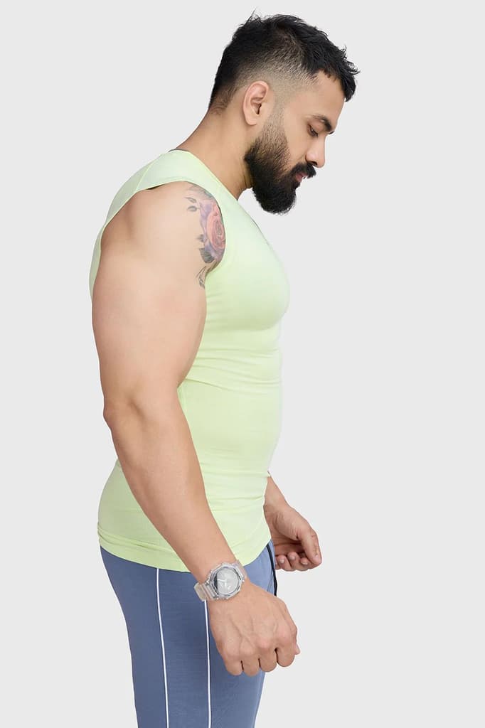 Compression Sleeveless Tank Lime — photo 5