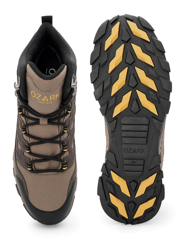 Brown Trekking Shoes for Men | High-Top Outdoor — photo 5