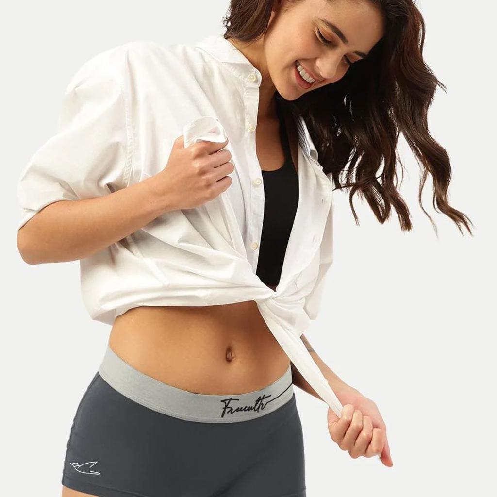 Women's Micro Modal Boy Shorts with Cult Waistband (Pack of 1)