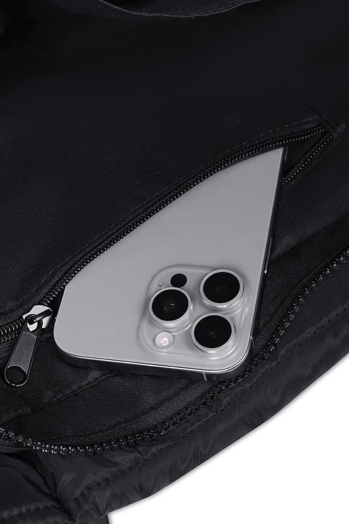Puffer Shoulder Bag // Black On Black