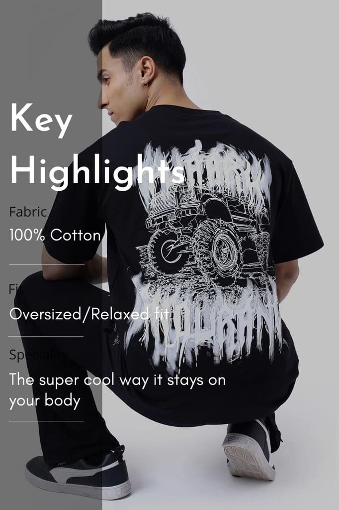 Monster Truck Oversized T-shirt Black — photo 8