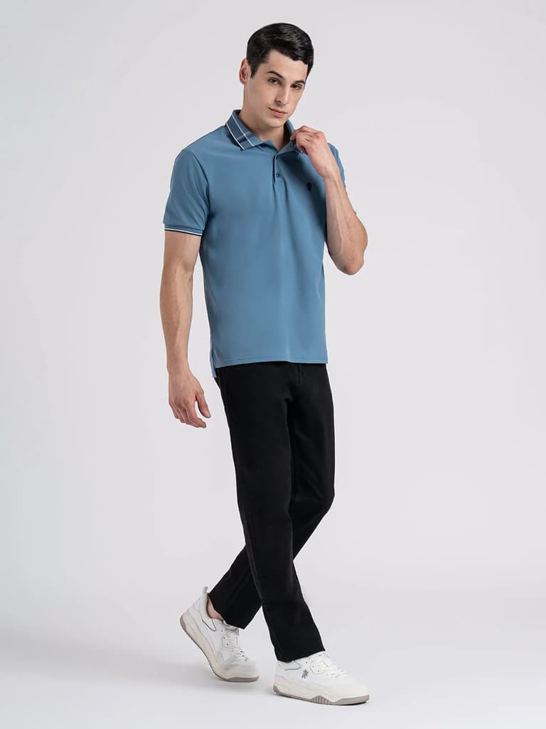 Jacquard Collar Polo T-shirt for Men | Premium Comfort | Sharp Look — photo 5