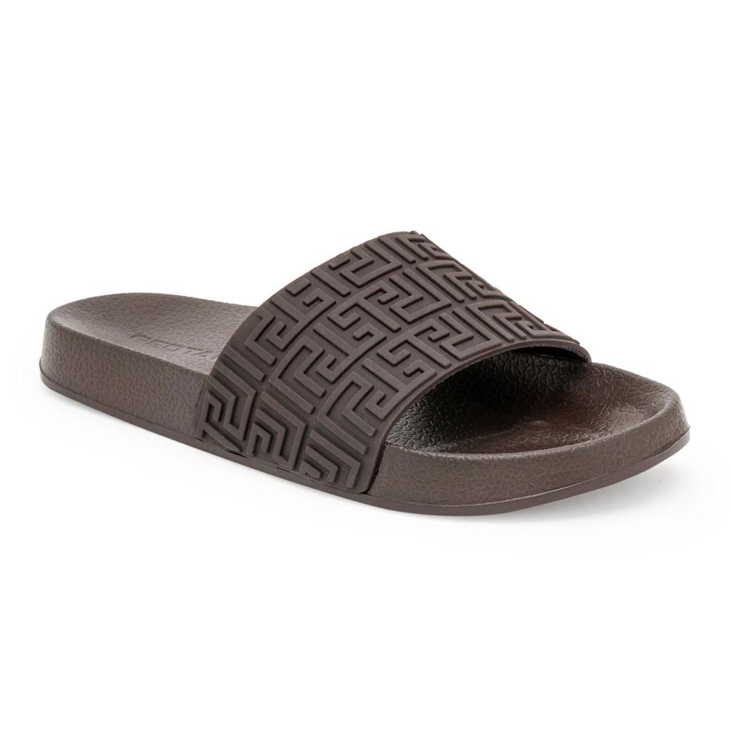 Womens Sliders in Brown | Casual Pool Sliders