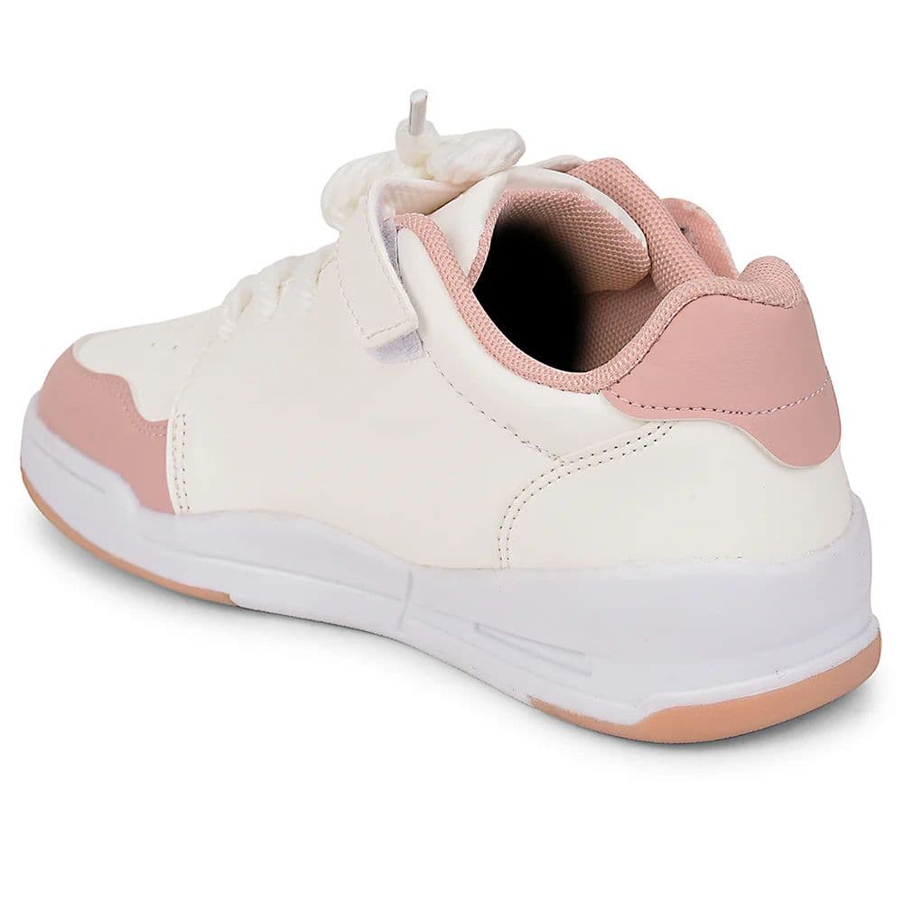Leap7x Peach Casual Lacing Sneakers For Kids ENVY-2 By Liberty — photo 4