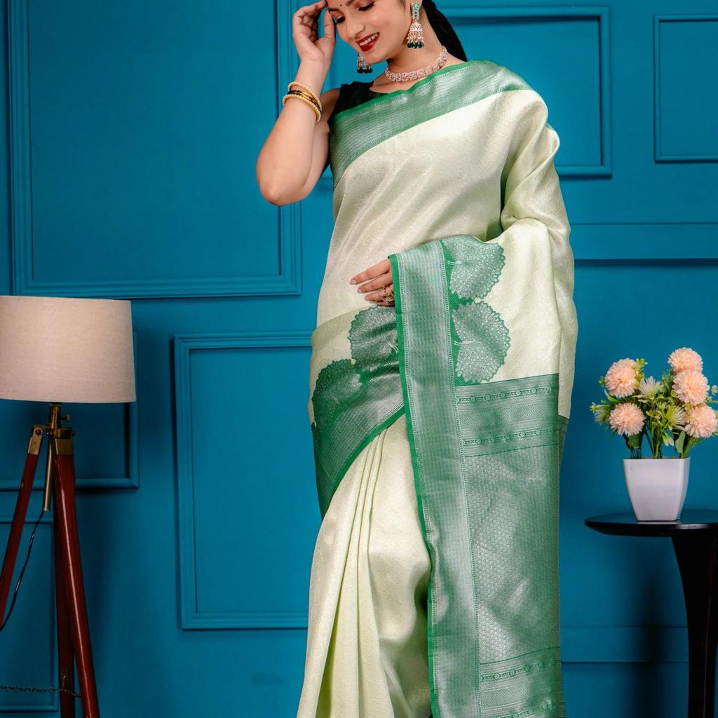 Mimosa Women's Woven Design Banarasi Style Art Silk Saree With Blouse Piece : SA00001803PSFREE