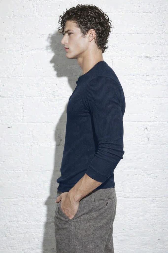 Fine Rib Henley Full Sleeve Tee — photo 2