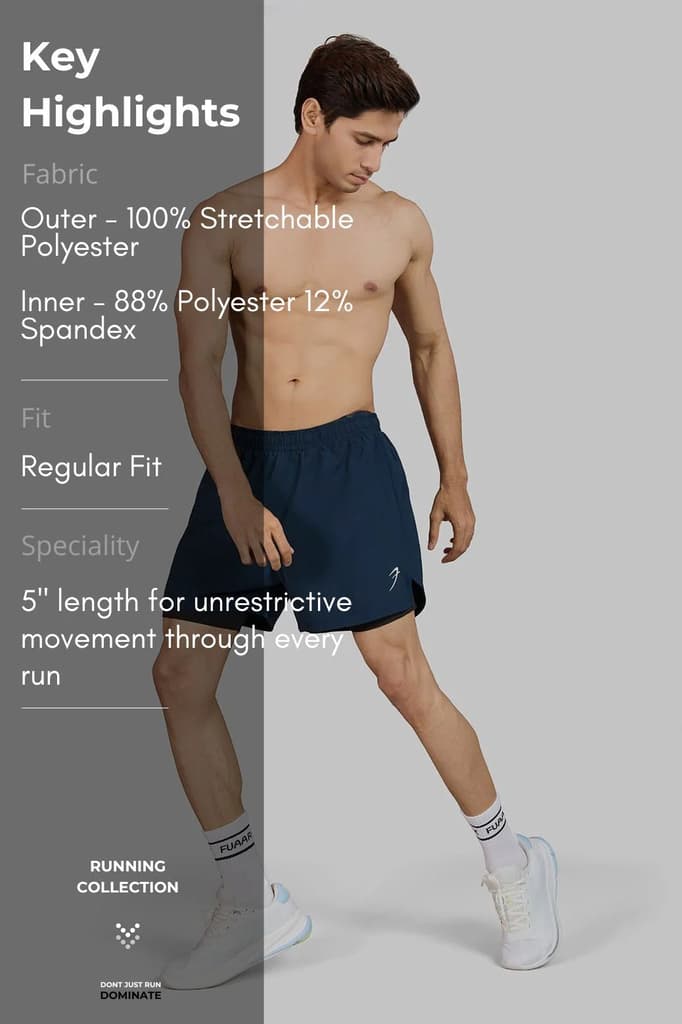 Hyper 5" Running Shorts Navy — photo 7