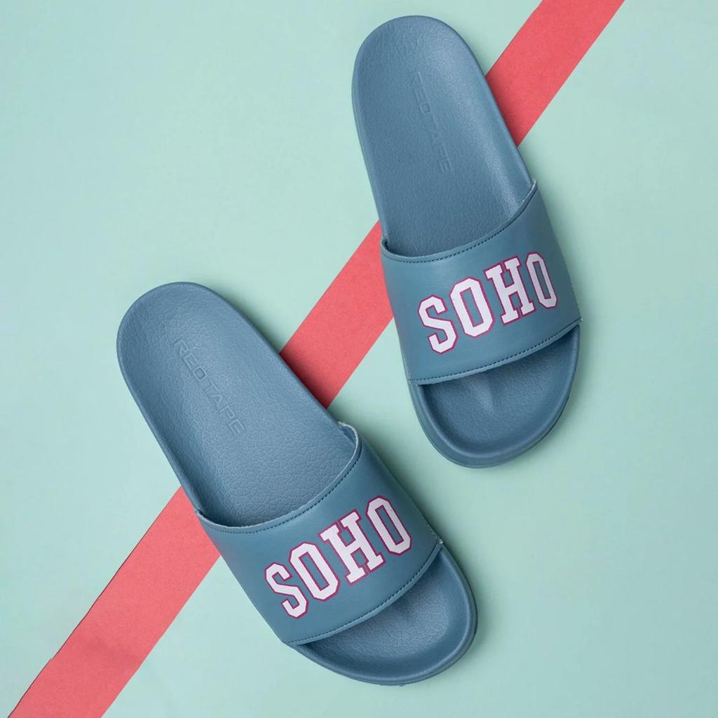 Womens Sliders in Sapphire Blue | Casual Pool Sliders — photo 6