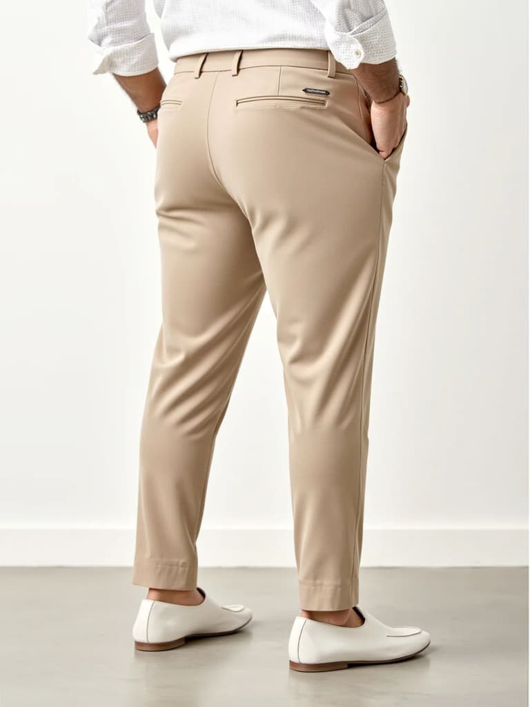 Peanut Brown Plus Size Power-Stretch Pants