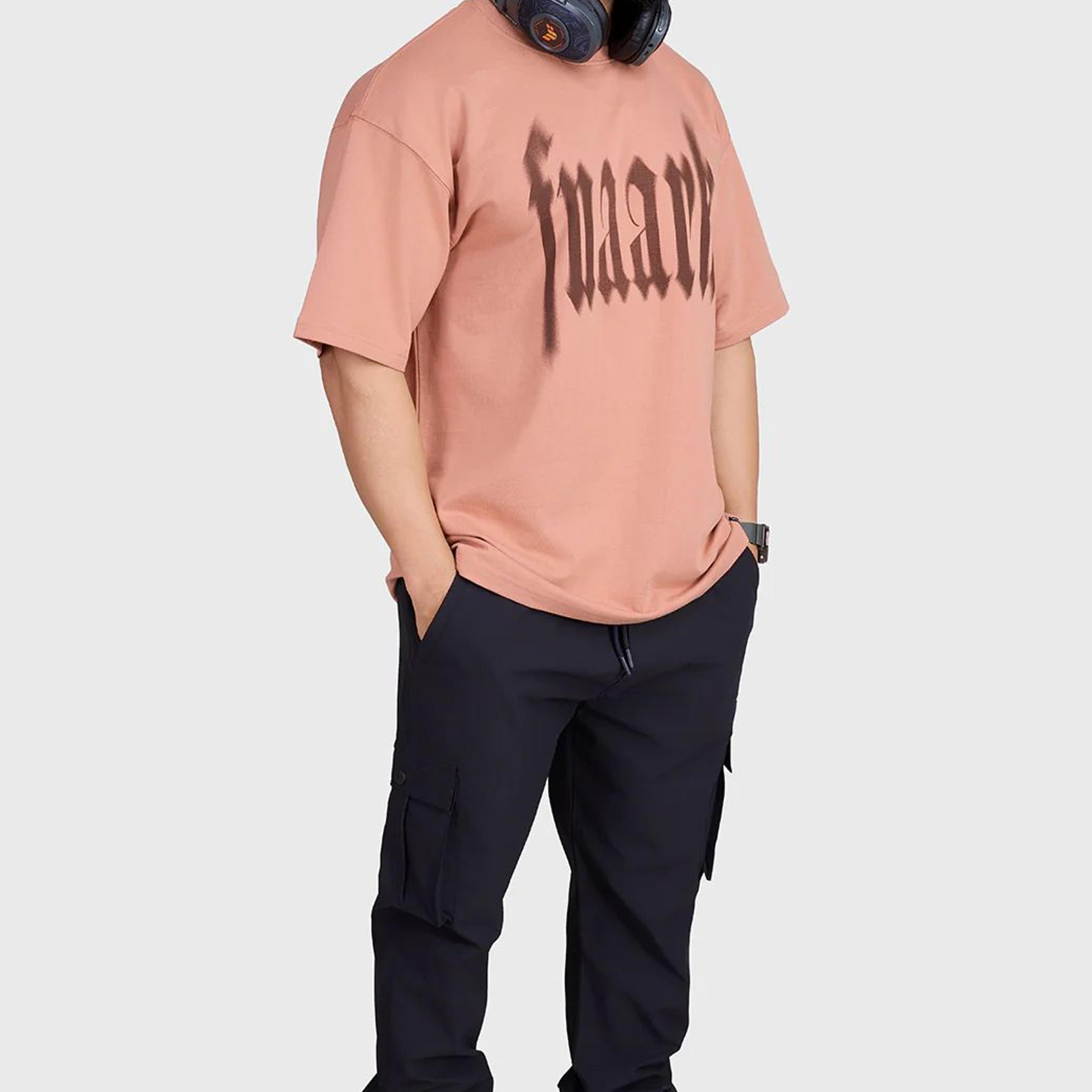 Blurred Oversized T-shirts Warm Beige