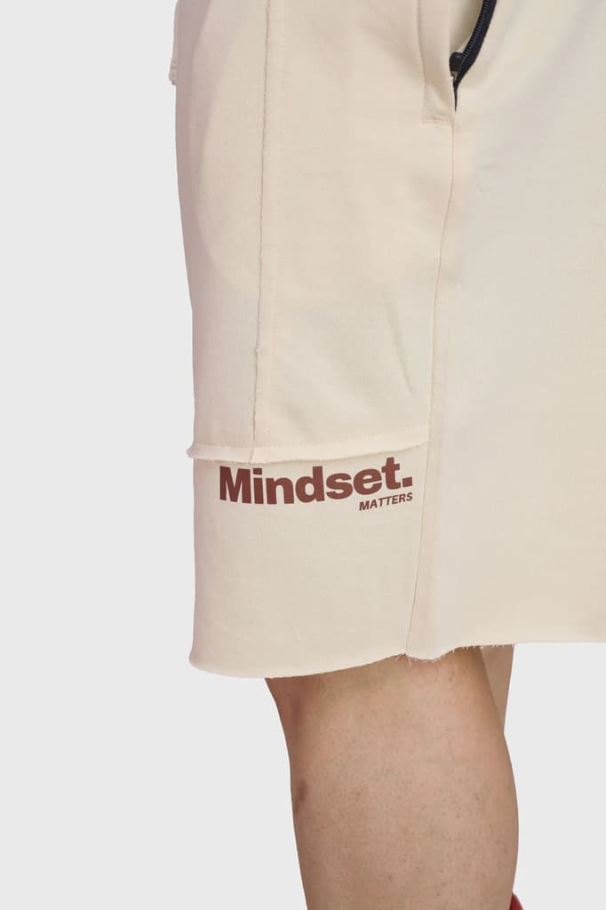Raw Edge Oversized Shorts Beige — photo 5