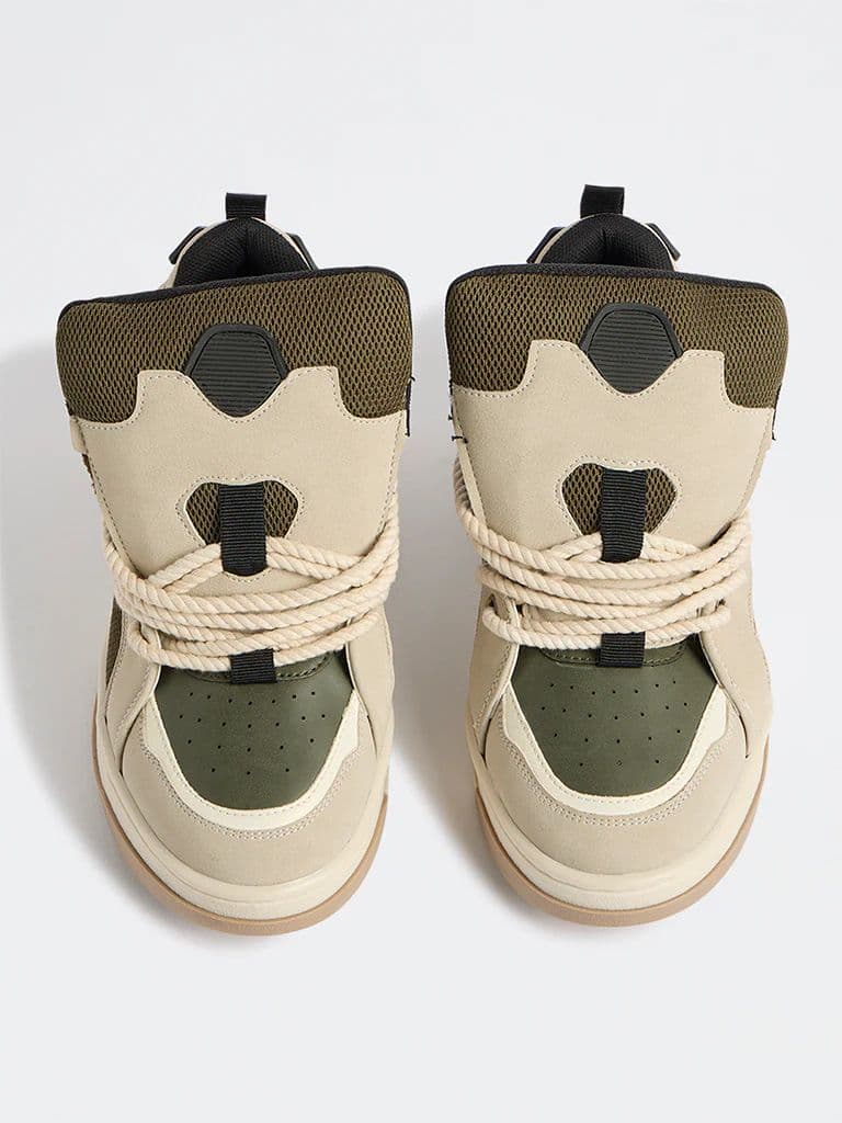 SOLEPLAY Grey Colour-Blocked Chunky Sneakers — photo 3