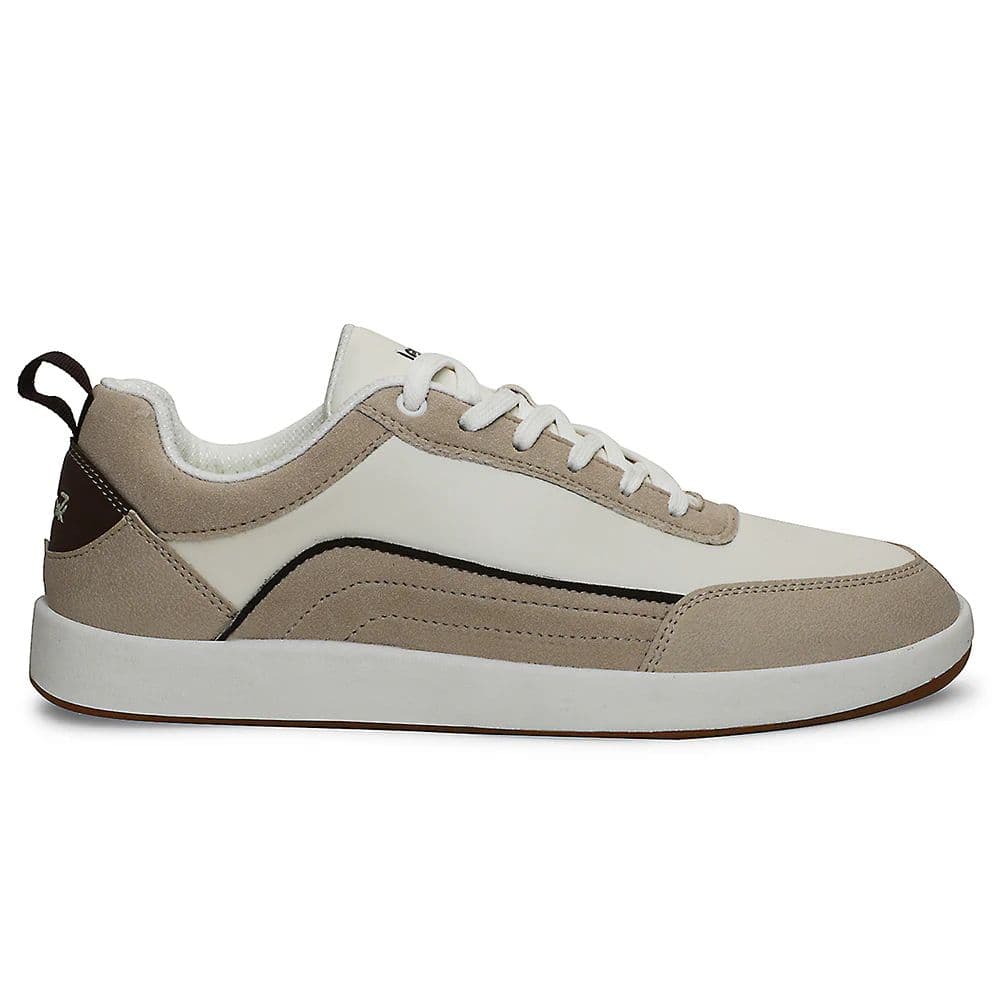 Leap7x Beige Casual Lacing Sneakers For Men CLASTO-2E By Liberty — photo 2