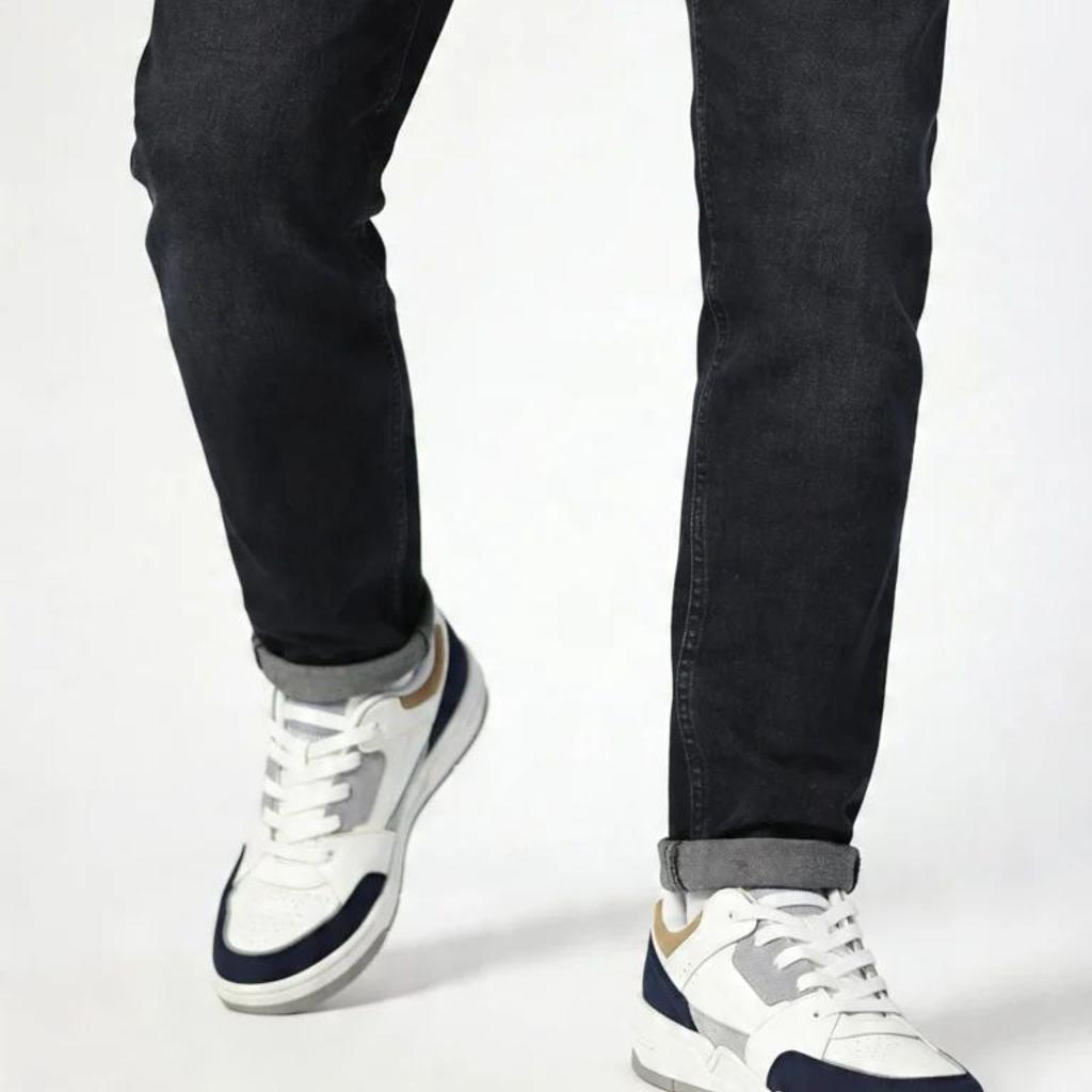 SOLEPLAY Navy Perforated Lace-Up Sneakers