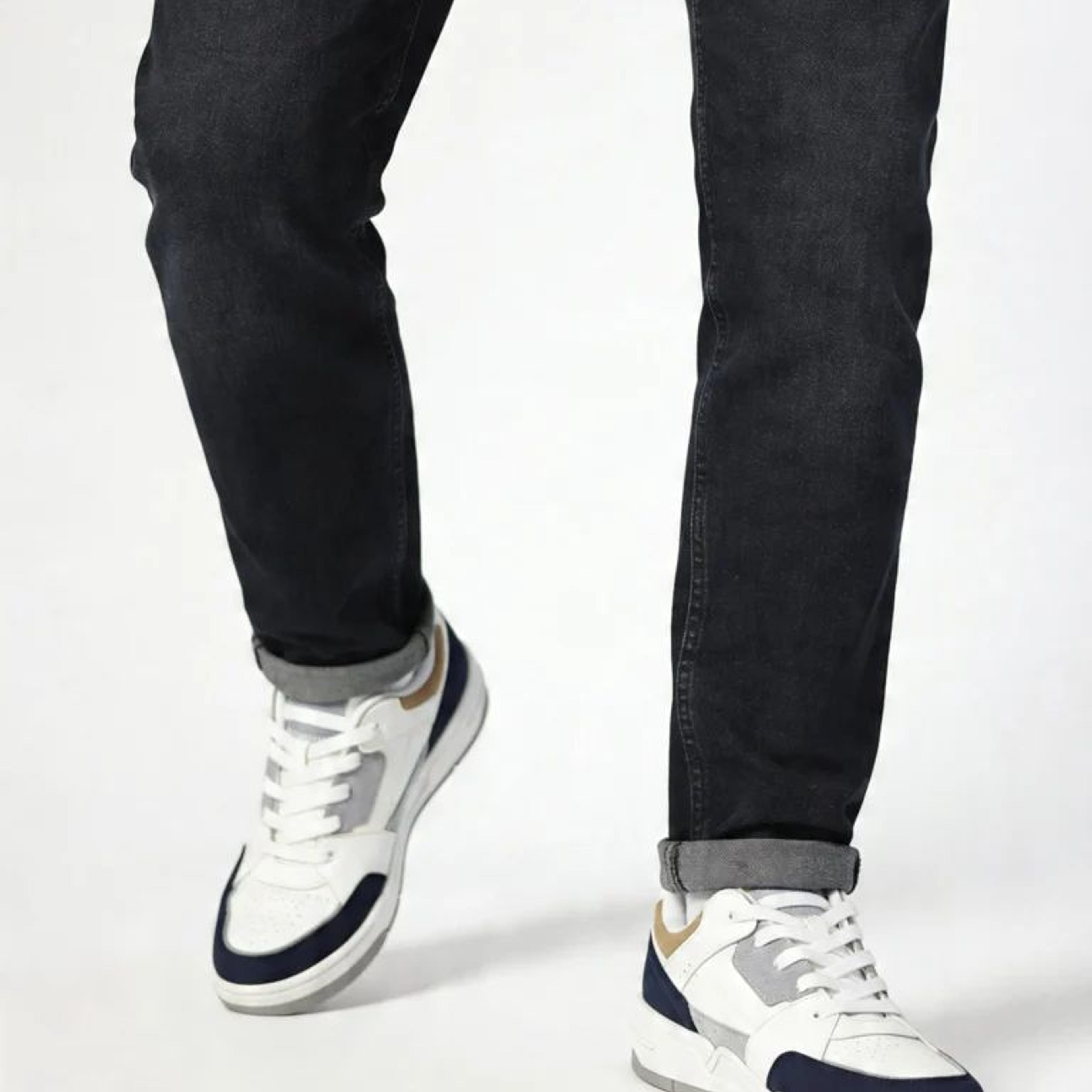 SOLEPLAY Navy Perforated Lace-Up Sneakers