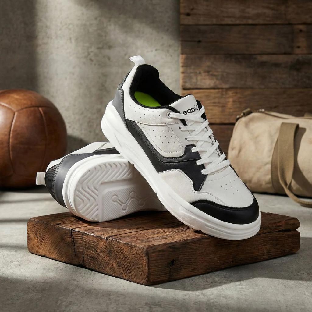 LEAP7X White Casual Lacing Sneakers for Men SNOOKIT-1E By Liberty — photo 2