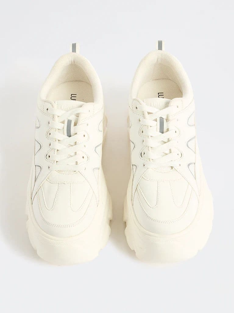 LUNA BLU White Chunky Sneakers — photo 2